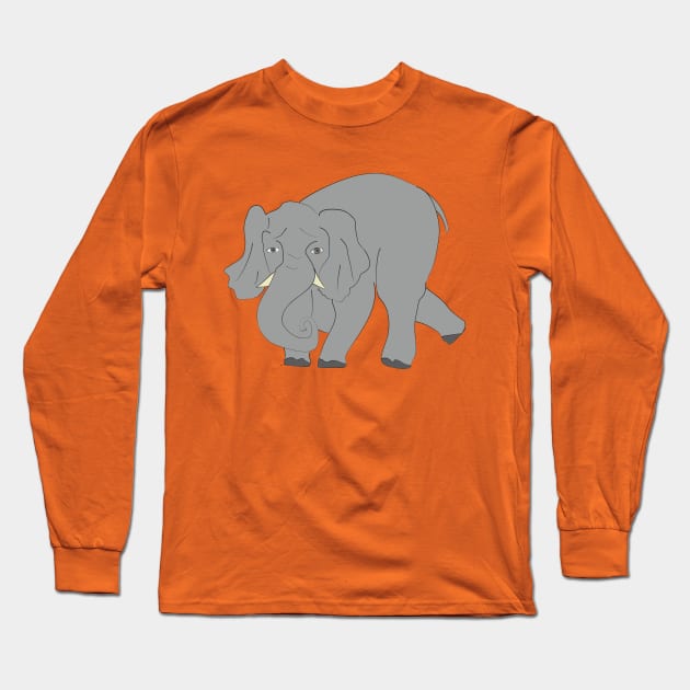 Big elephant Long Sleeve T-Shirt by Alekvik